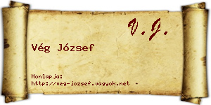 Vég József névjegykártya